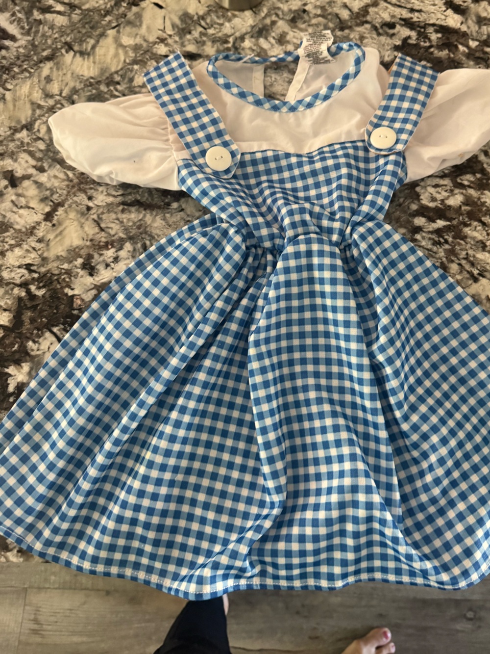 Wizard of Oz Dorothy Costume Rubie’s Toddler 2-4 Blue Gingham Dress Halloween